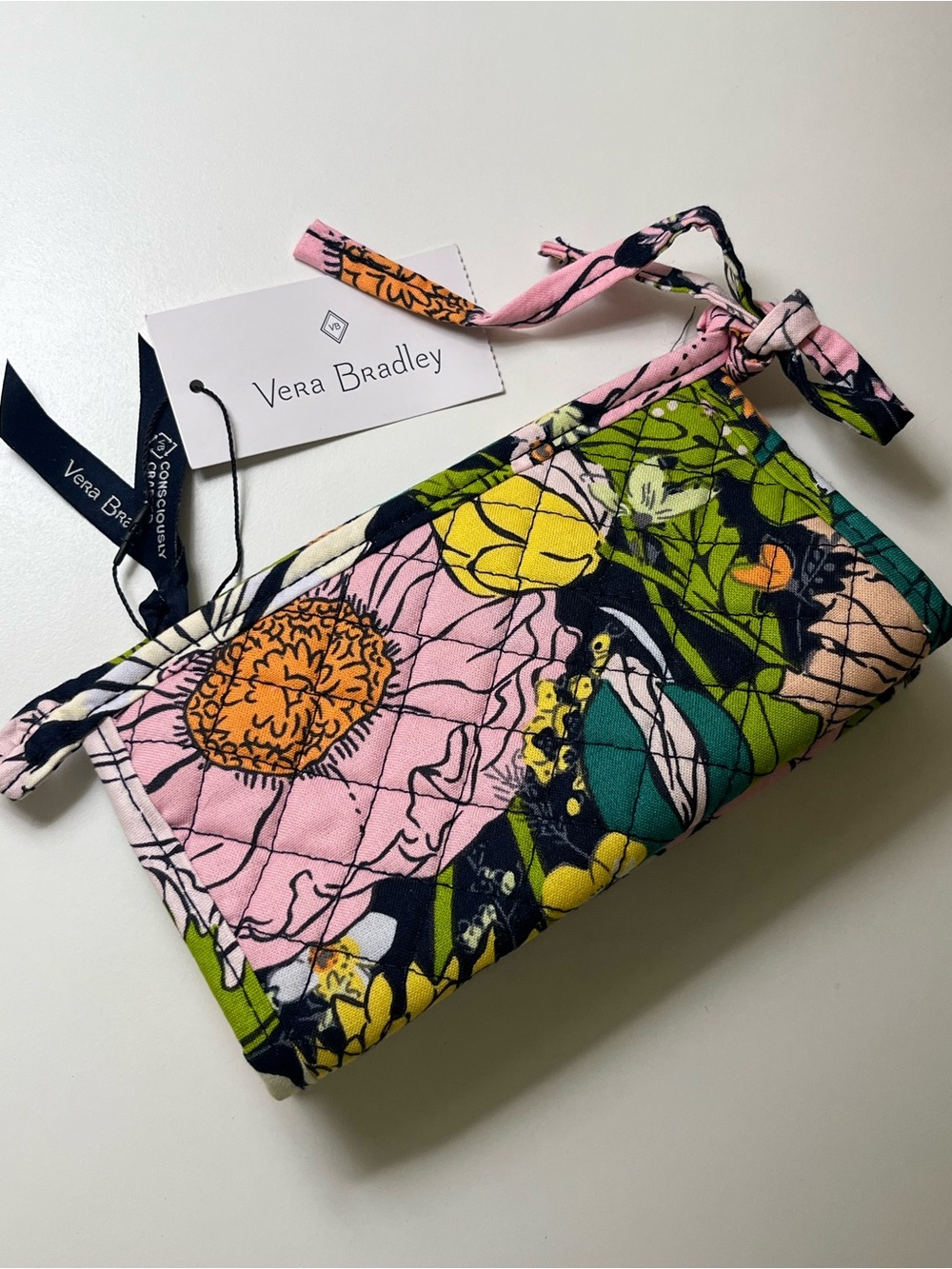 NWT Vera Bradley Floral Zip Cosmetic Pouch